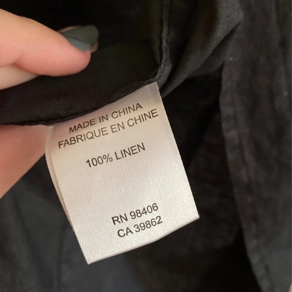 Theory Black Linen Trench - Picture 7 of 7